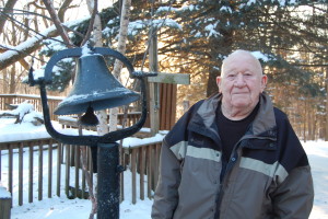 Jim Gunn and the historic Abbe Creek School Bell