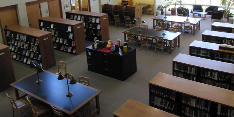 View of tables at Cole Library in Mount Vernon