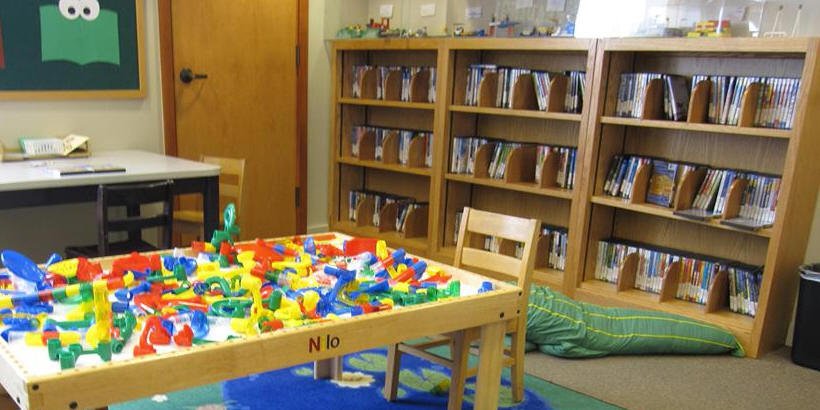 Photo of Children's Room Mount Vernon Public Library/Cole Library Books and Legos