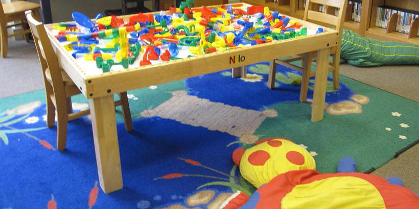 Children's Room Legos at Mount Vernon Public Library Cole Library