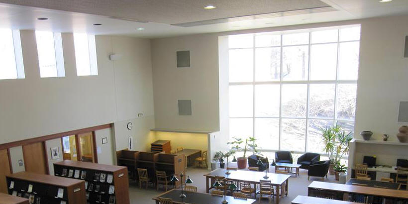 View of inside of Cole Library