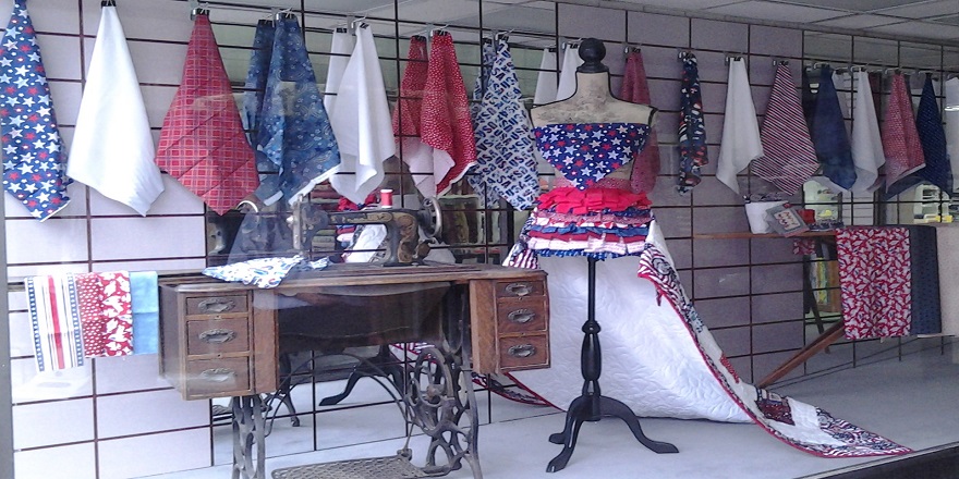 an example of Anna Woodward's work at the Sewing House in Ottumwa