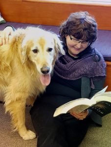 Paws for Reading - Director Cathy Boggs with Wilson