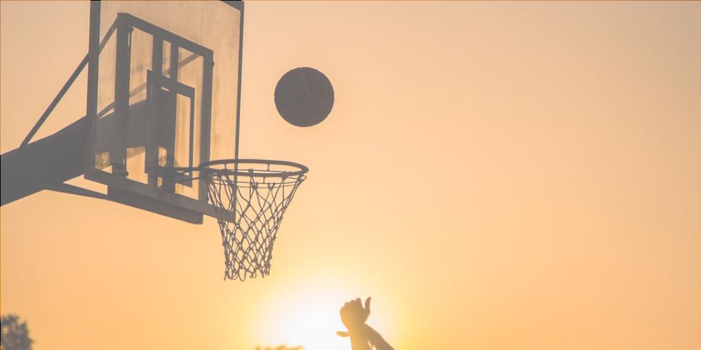 sunset basketball shot