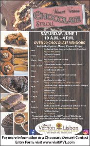Chocolate Stroll 2019 Schedule of Events