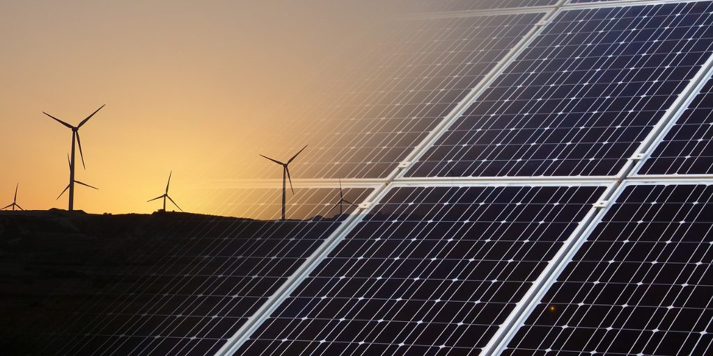 wind turbine and solar panel