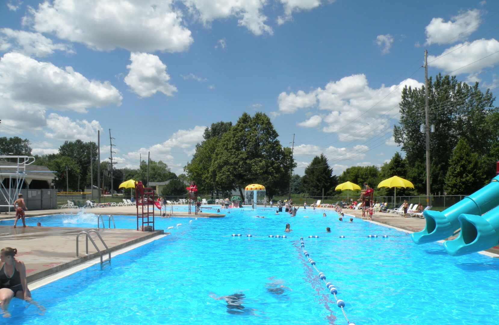 people swimming at Davis Park swimming pool