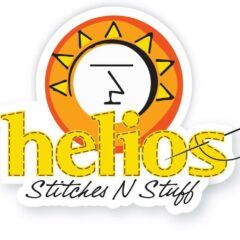 Helios logo - artistic graphic image of the sun with a person's face inside done with a minimalistic style
