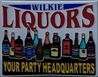 sign for Wilkie Liquors