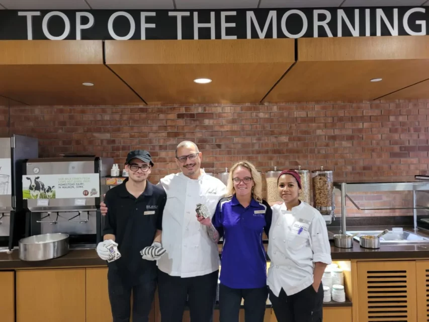 staff at Cornell College's dining center