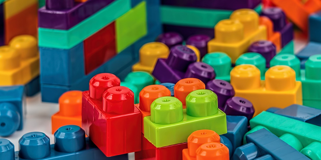 Close-up of colorful legos