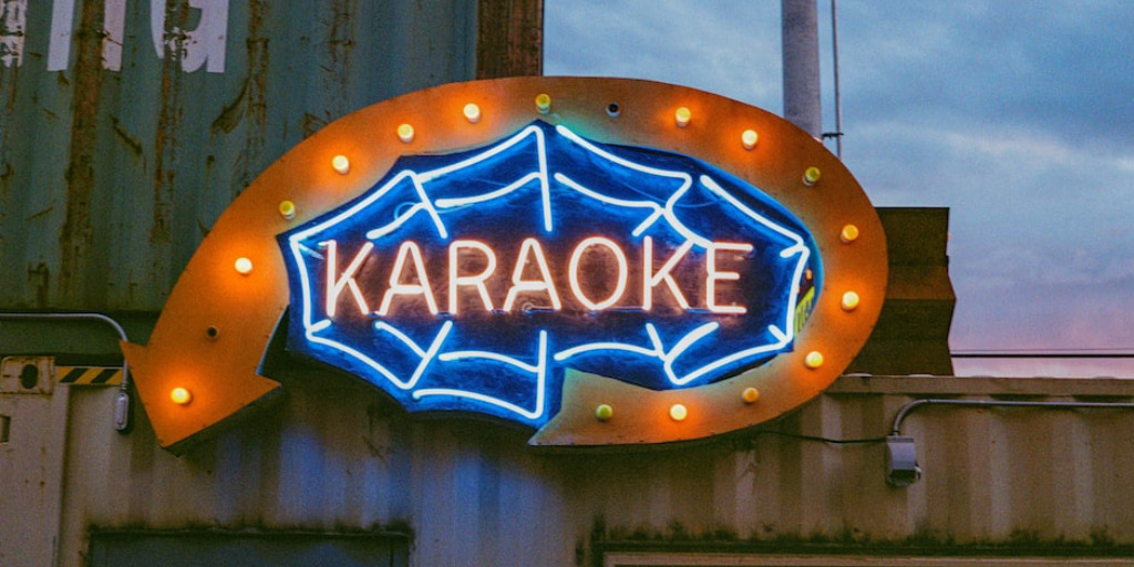 Lighted karaoke sign