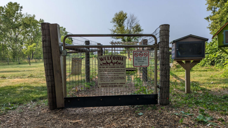 Nancy Doreen Huffman Dog Park entrance gate.1 768x432