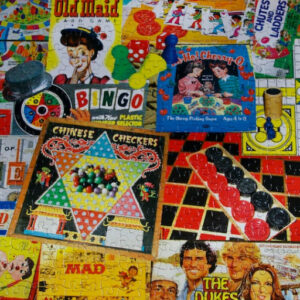 A wide variety of colorful games in a puzzle