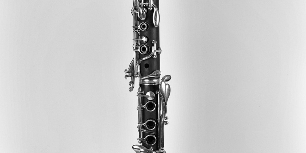 Clarinet with white background