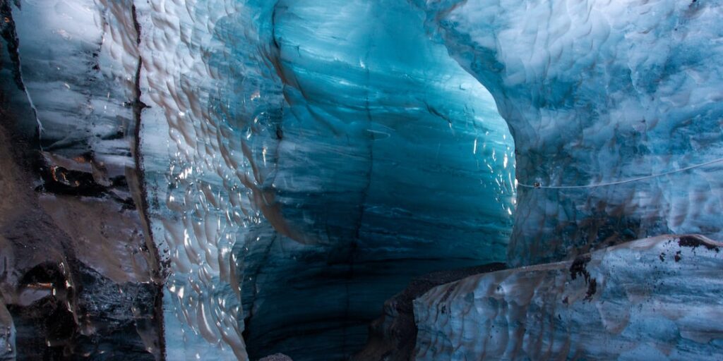 Cave with ice